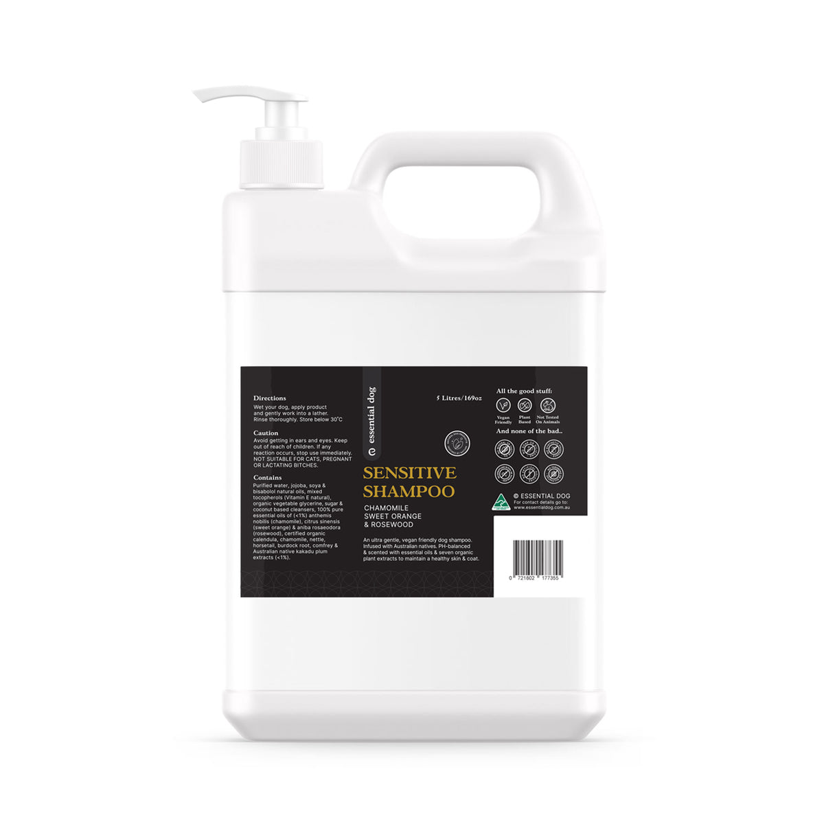 natural dog shampoo 5 litre groomers  sensitive skin-1