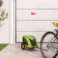 Vidaxl dog bike trailer oxford fabric and iron green-0