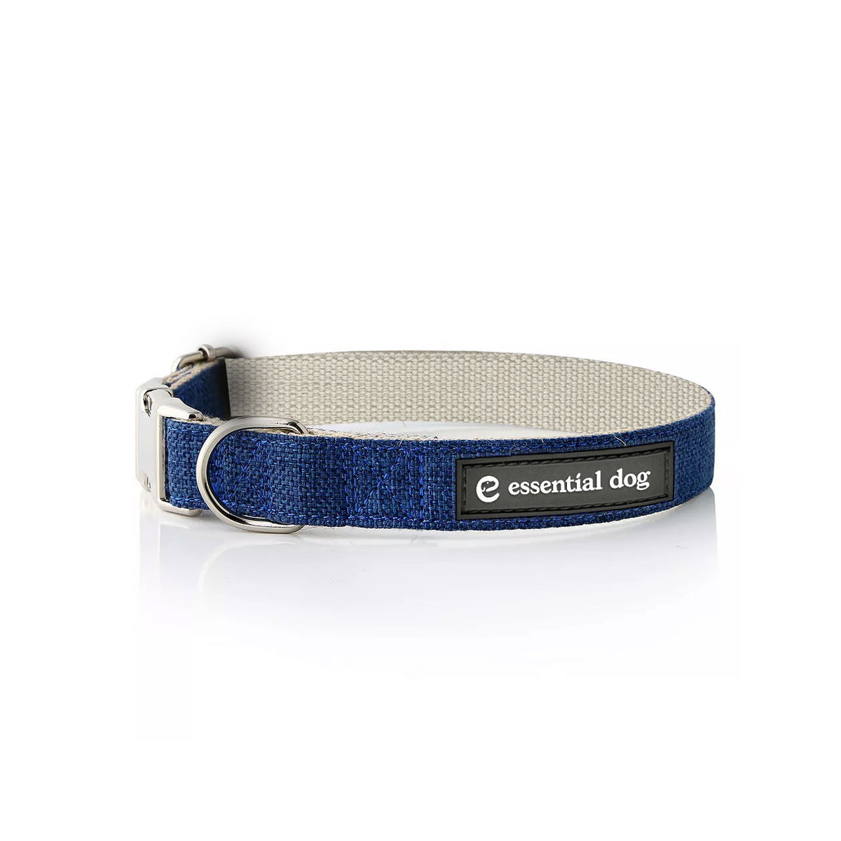 blue hemp dog collar essential dog-0
